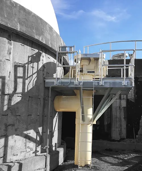 WesTech DiamondDuty Sludge Mixer at Cortland New York wastewater treatment plant