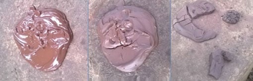 paste sample drying by day