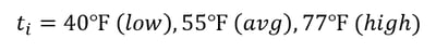 Equation wastewater temp