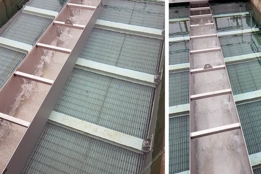 Adsorption clarifier basins