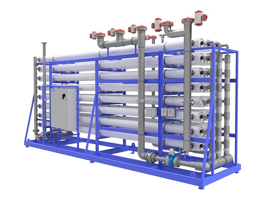 Reverse osmosis membrane system rendering