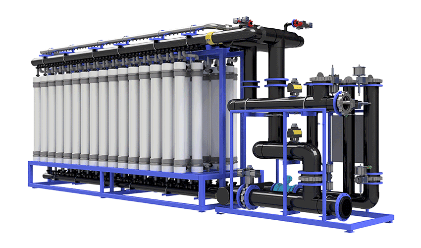 Ultrafiltration membrane system rendering