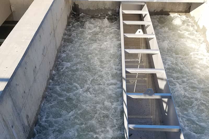 Adsorption clarifier air scour process