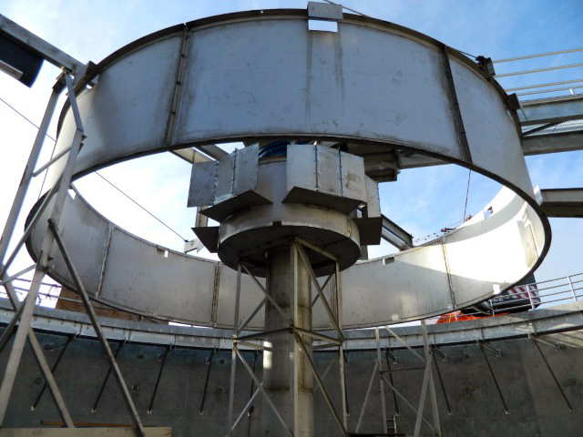 dual gate EDI inside clarifier feedwell