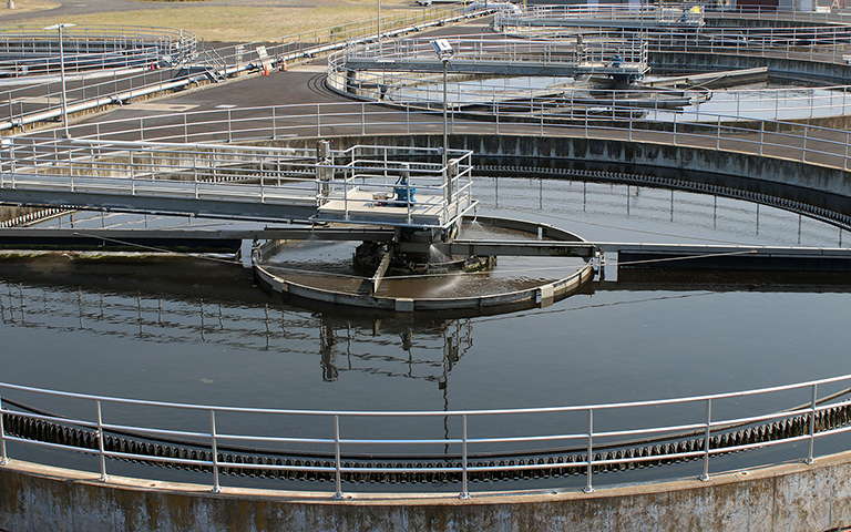 Spiral blade clarifiers at Medford WRF