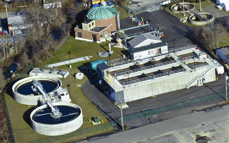 COP clarifiers and STM-Aerotors installed at Village of Patchogue WWTP