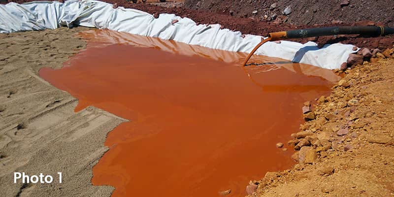 Photo 1 - Deposition and drying test site