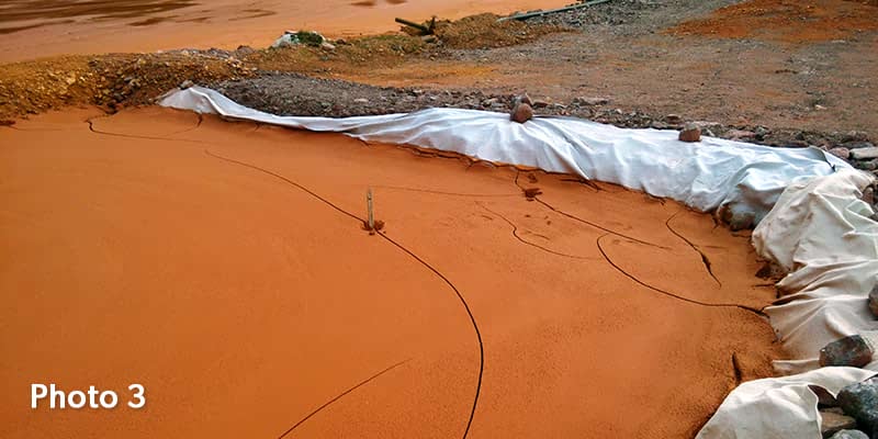 Photo 3 - Dry test site with large cracks appearing