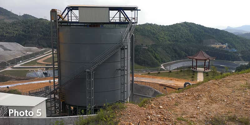 Photo 5 - Deep Bed paste thickener on a hill near the test site
