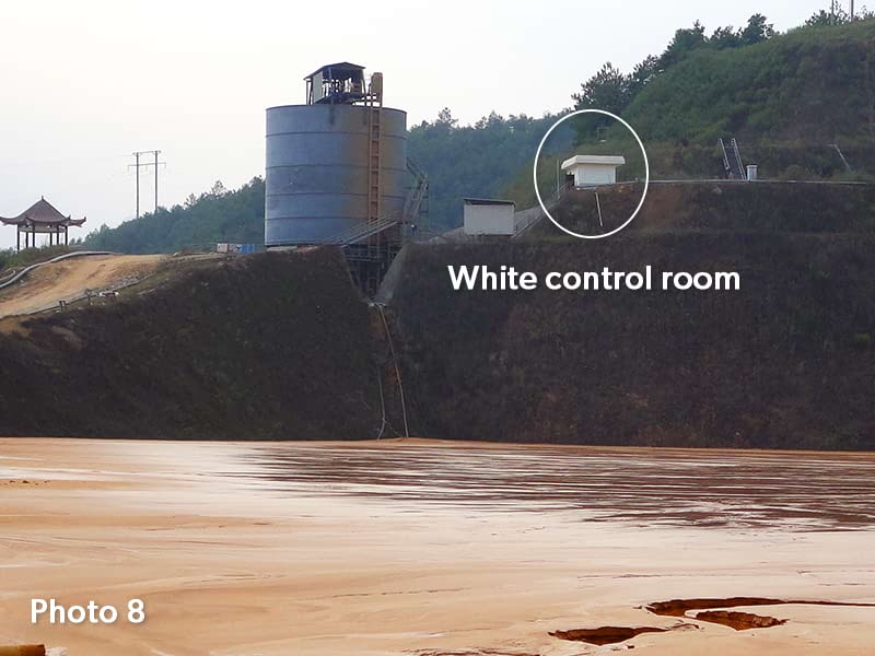 Photo 8 - White control room, 20 meters above tailings storage area