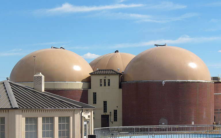 DuoSphere gas holders on site at the Yakima Regional WWTP