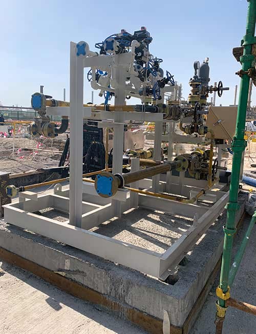 Pump skids remove sludge from oil/water separators' sludge hoppers