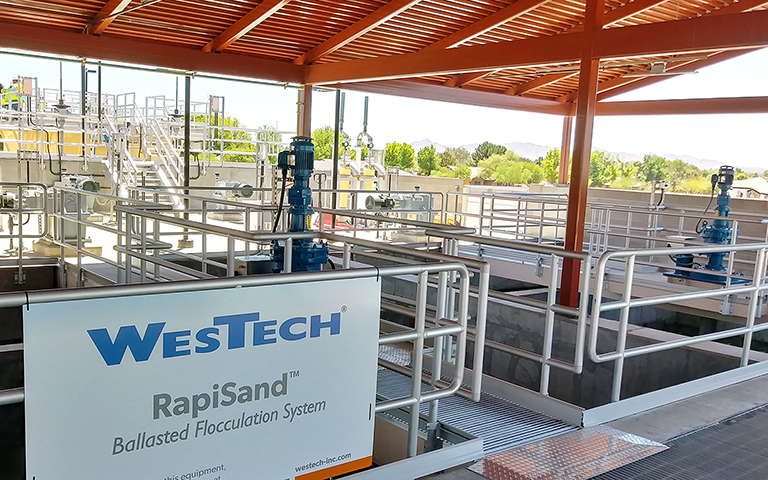 RapiSand ballasted flocculation system installation at Santan Vista WTP