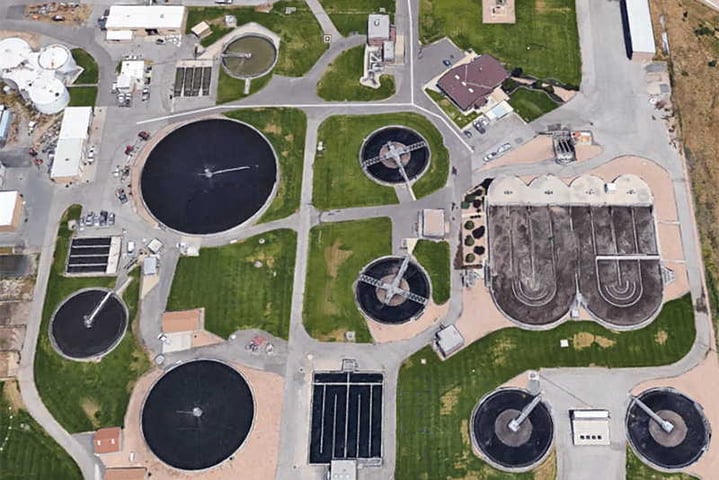 Central Davis WWTP aerial view