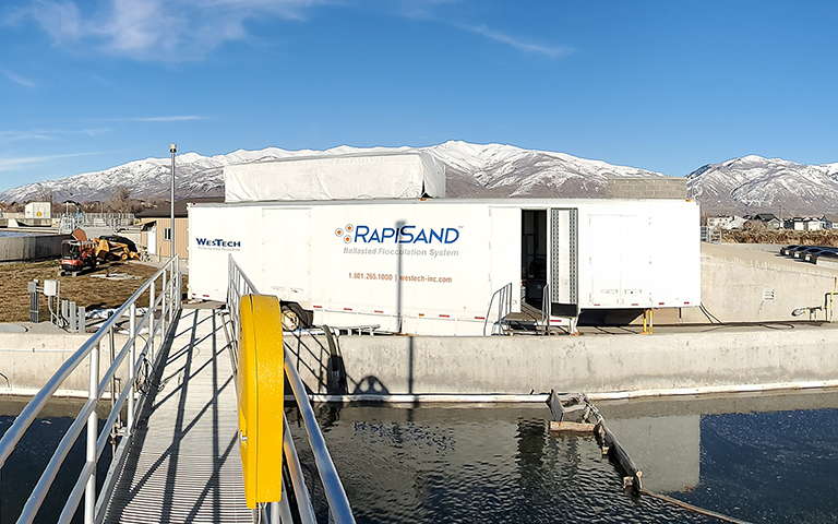 RapiSand pilot unit at the Central Davis WWTP in Kaysville, Utah