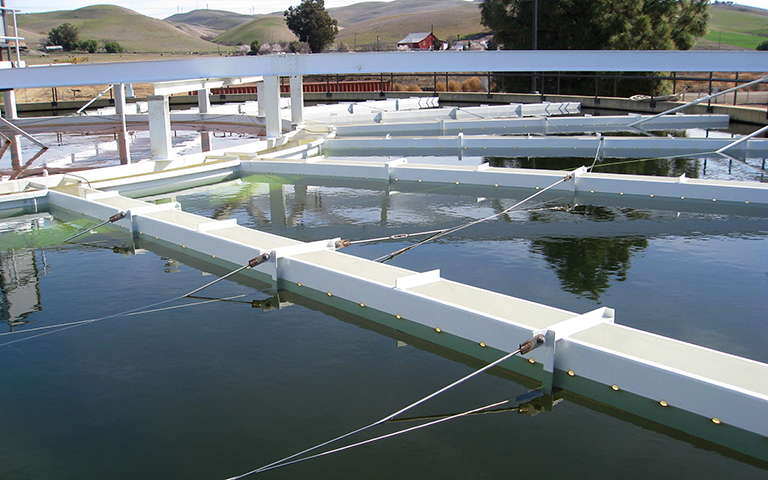 A solids contact clarifier at Patterson Pass, California