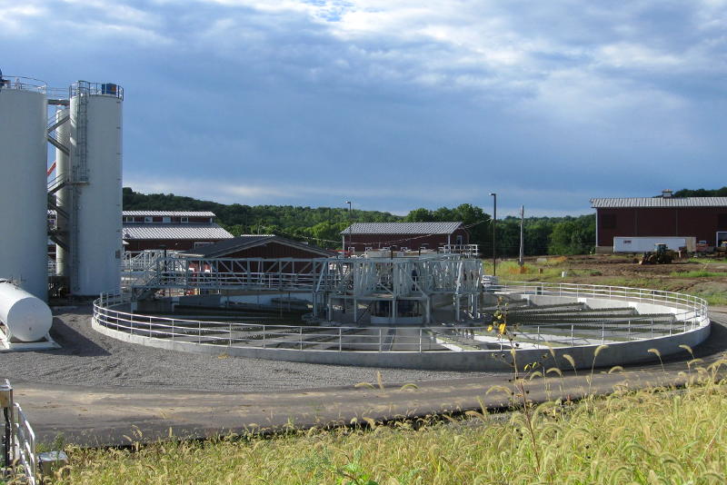 Empty contact clarifier on-site at Wolcott WTP.