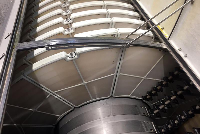 Interior of SuperDisc unit, showing room for more discs