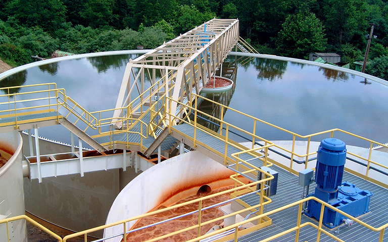 Acid mine drainage system at Shannopin Mine site