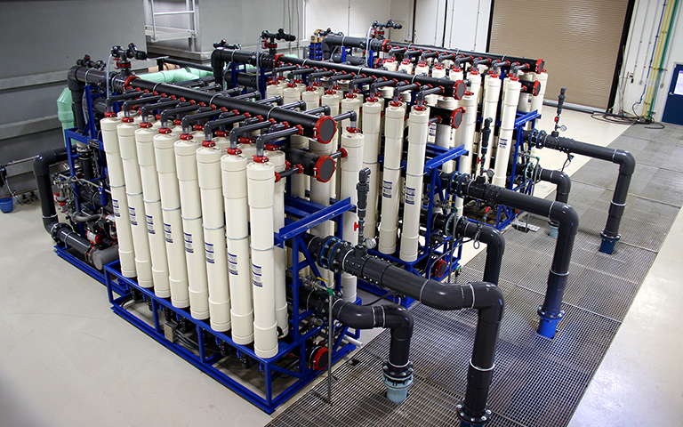 Ultrafiltration membrane trains at Dekalb-Jackson water treatment plant