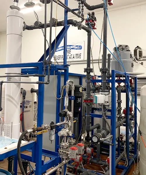 Ultrafiltration pilot skid on location